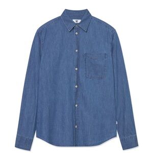 Wood Wood Blue Denim Button-Up Shirt